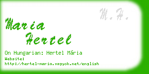 maria hertel business card
